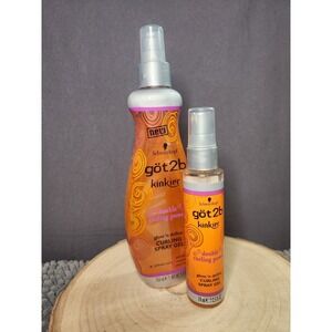 Got2b Kinkier Double Curling Power Spray Gel Gloss n Define 9 oz plus FREE 2.5oz